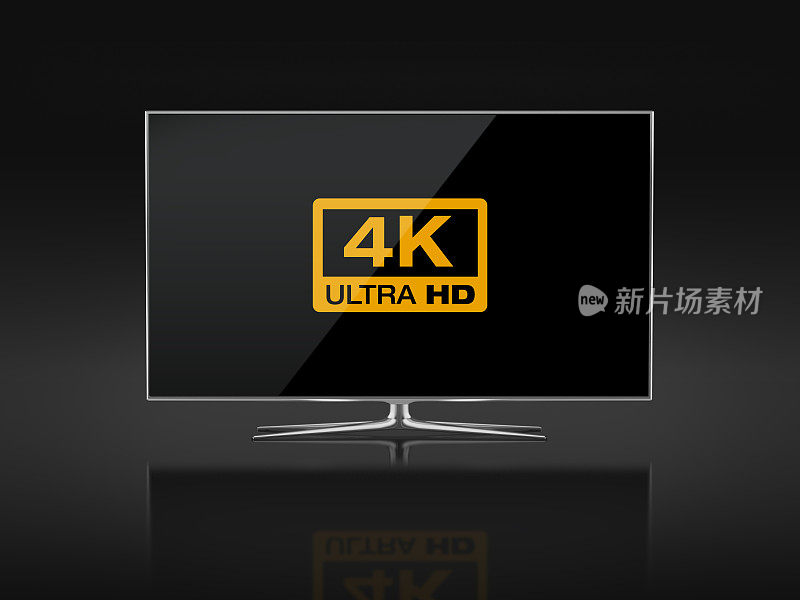 超高清4K智能电视黑色背景
