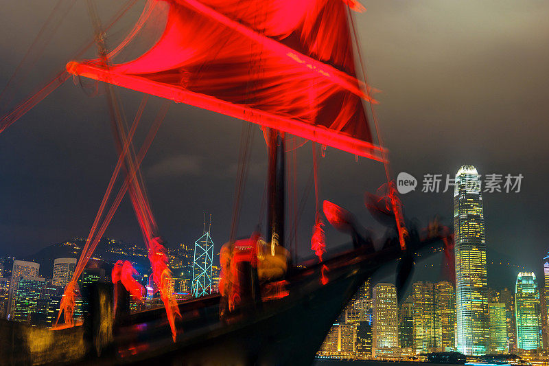 红帆船之夜及中国香港岛