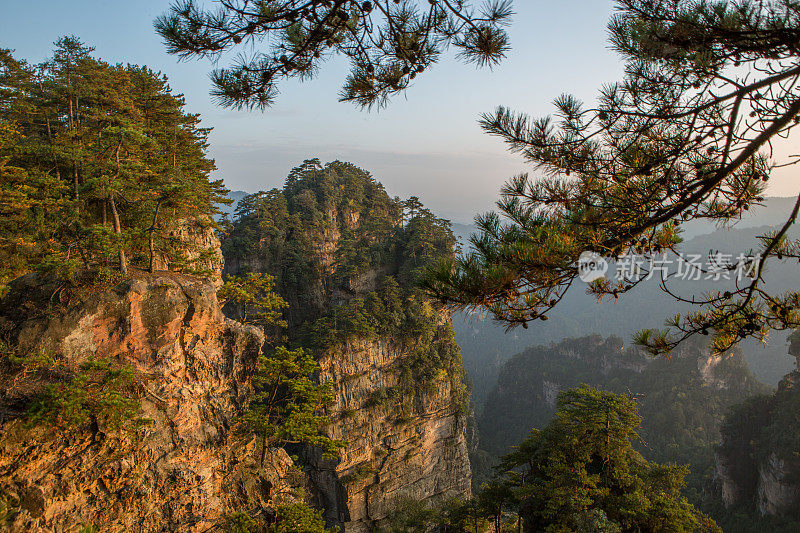 砂岩柱，张家界国家森林公园，中国