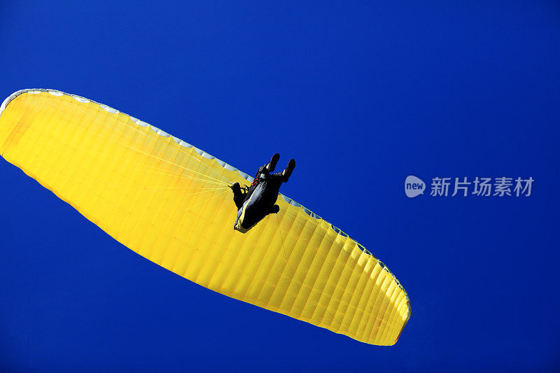 晴空上的滑翔伞
