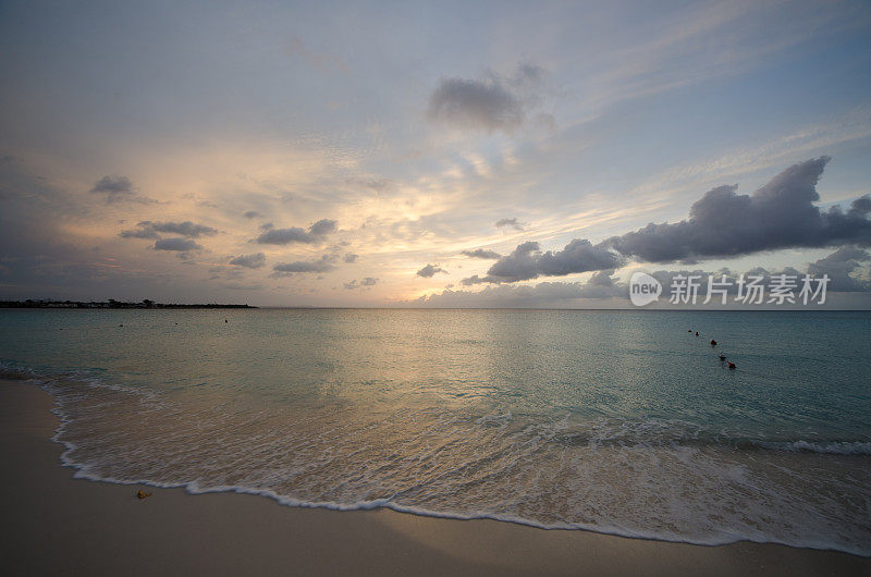 阳光，海滩，日出，大海，云景，云