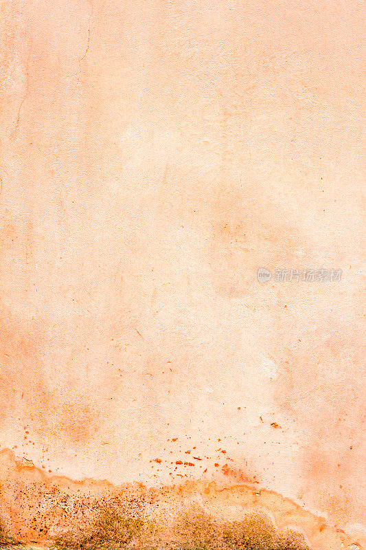 老西西里岛墙背景纹理:淡橙色和斑驳