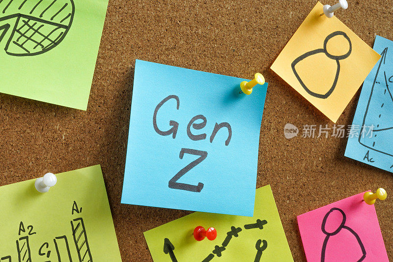 标签和营销数据上的Z世代或世代。