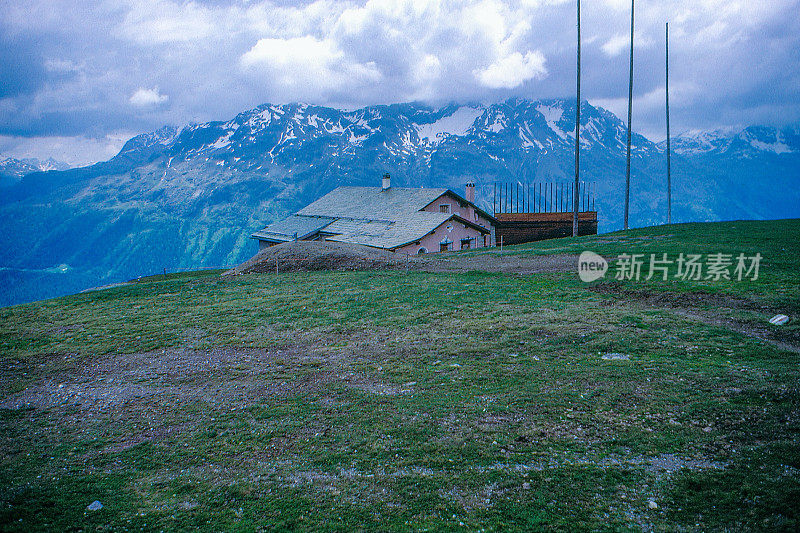 1989年扫描的旧正片，瑞士圣莫里茨皮兹奈尔山顶景