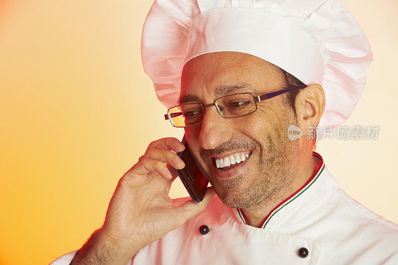手机上的厨师