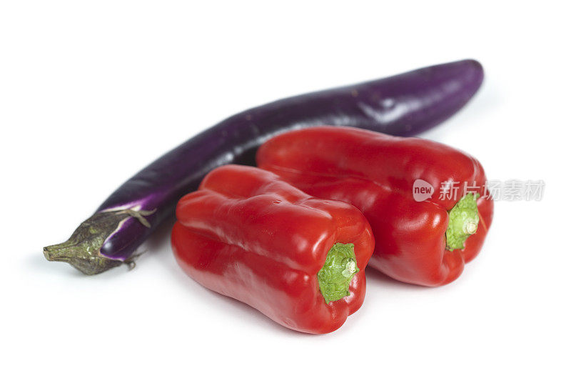 日本茄子和红辣椒