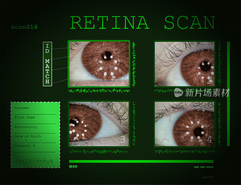 视网膜扫描-棕色眼睛