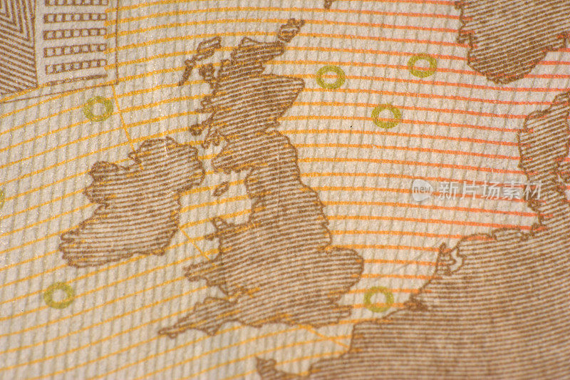 英国和爱尔兰在50欧元纸币上