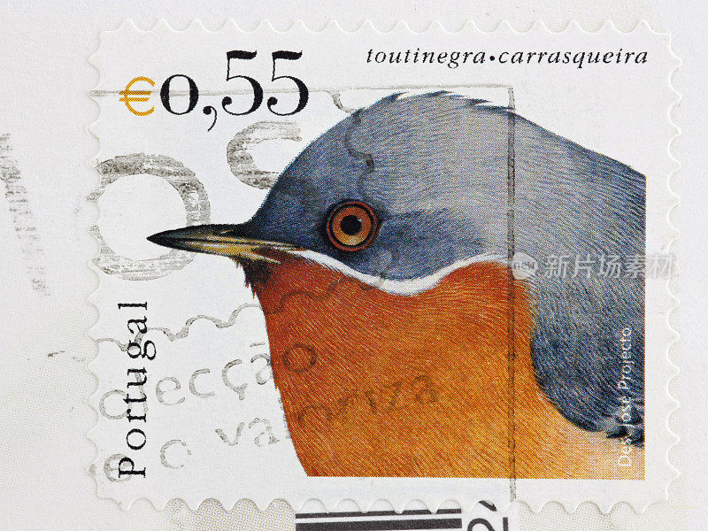葡萄牙邮票上的亚高山林莺
