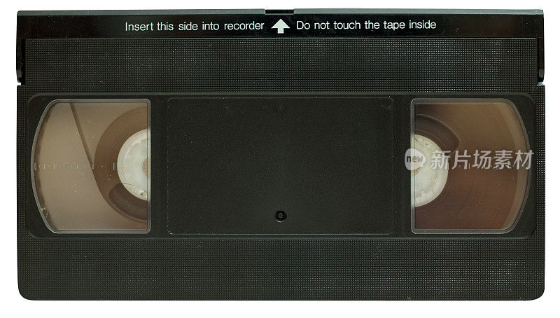 VHS磁带正面白色(裁剪路径)