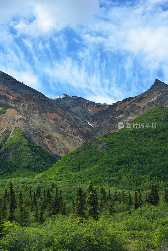 阿拉斯加的山景