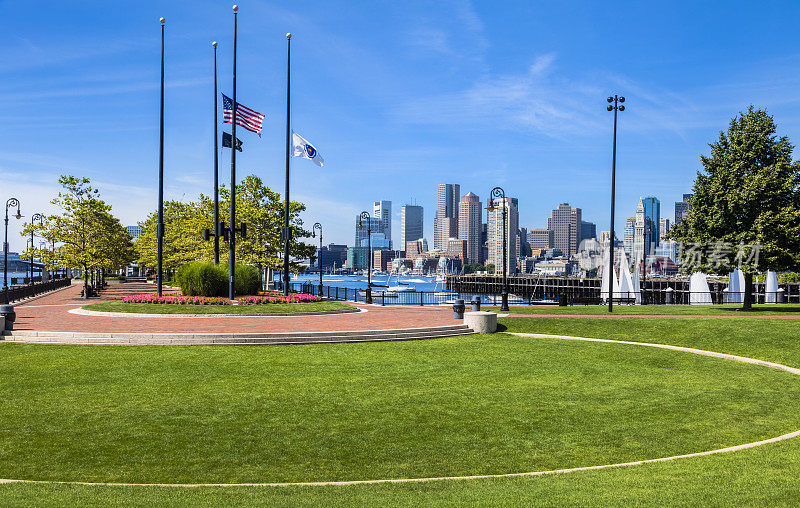 东波士顿码头公园的城市景观