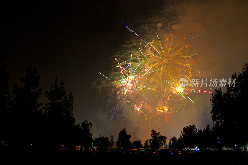 7月4日的烟花庆典，圣诞节和新年