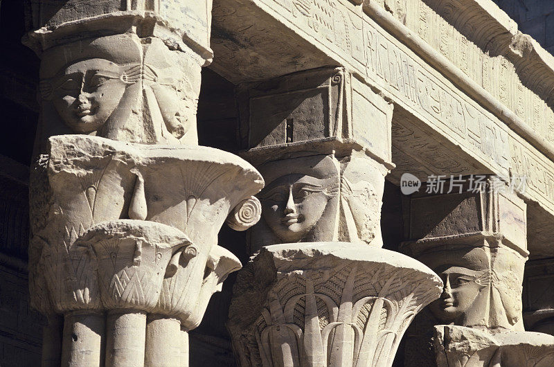 埃及菲莱神庙圆柱细节