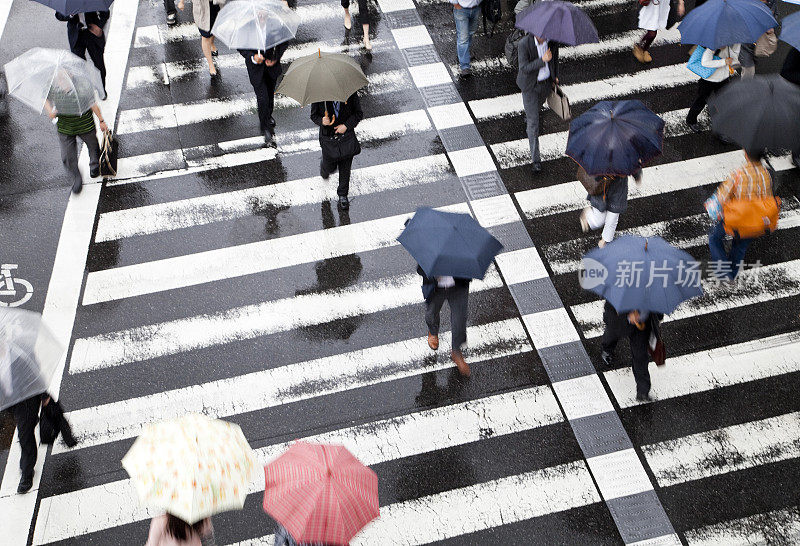 多雨的上班族