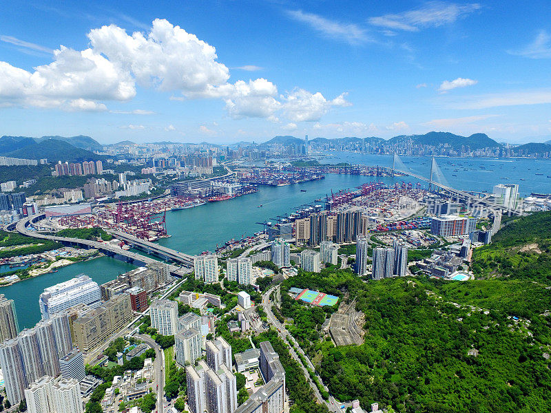 鸟瞰香港的风景