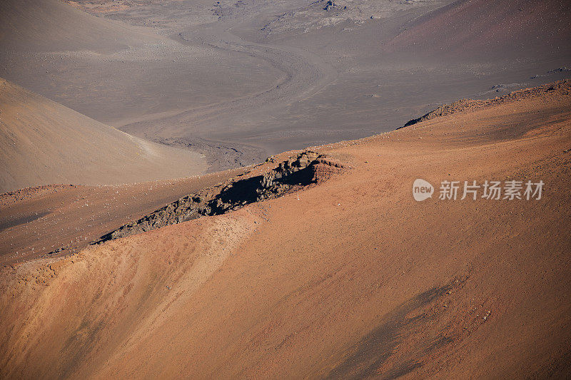 哈雷阿卡拉火山口特写，毛伊岛，夏威夷群岛