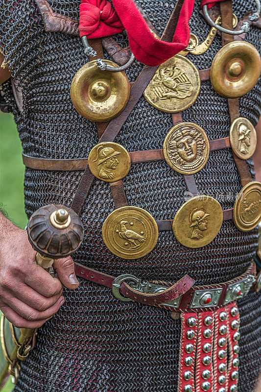 罗马士兵服装的细节