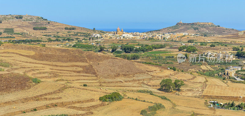 马耳他戈佐的小镇和农村