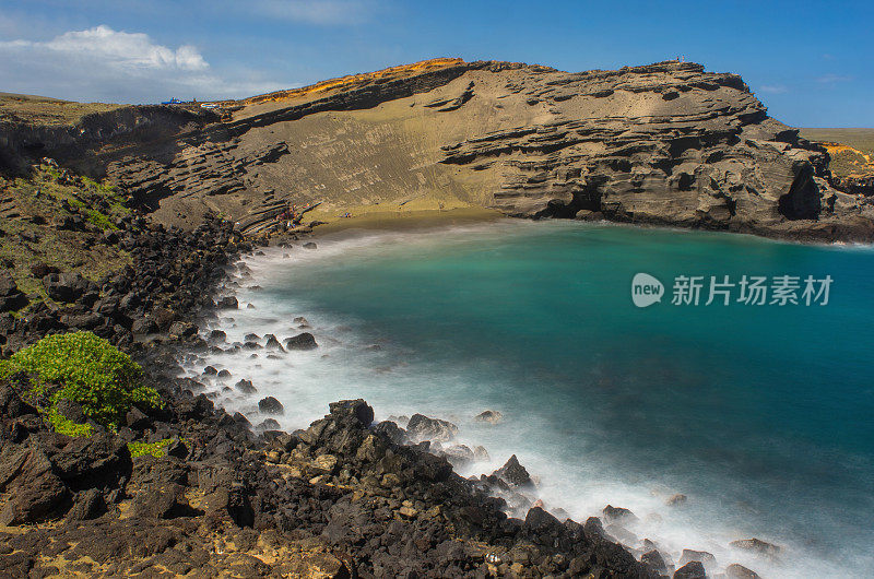 美丽浪漫的帕帕柯利海湾，在夏威夷大岛上