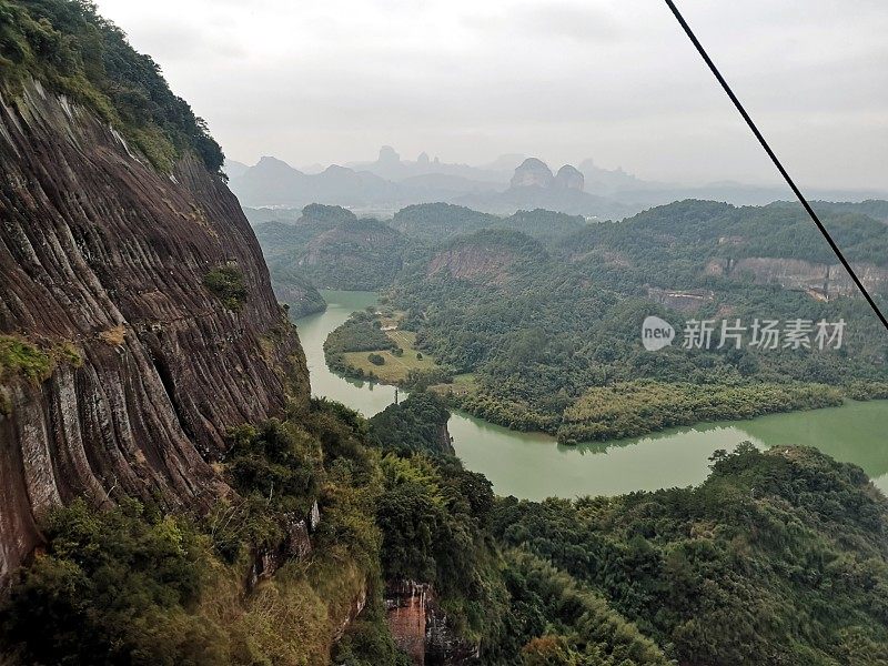 中国广东省丹霞山喀斯特景观