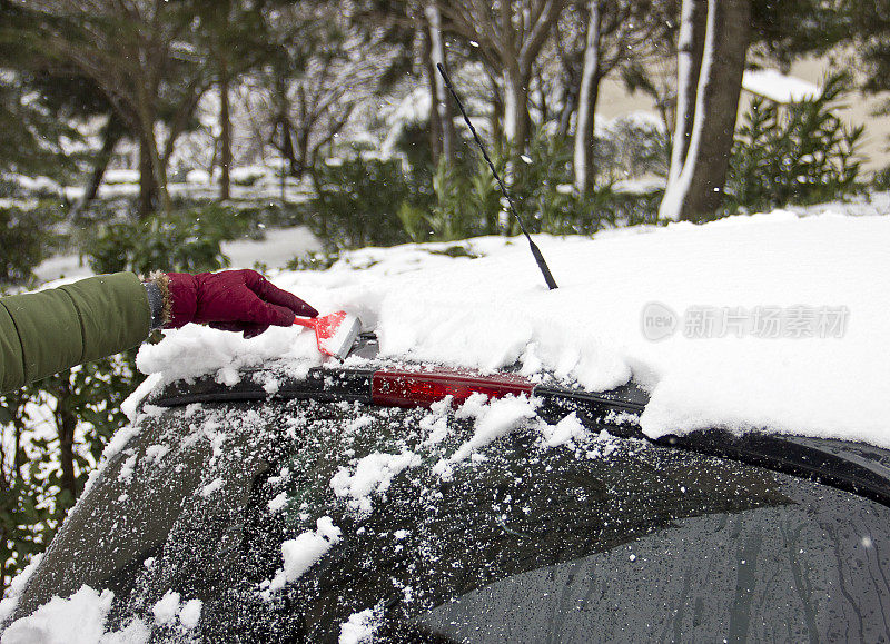 雪下的汽车