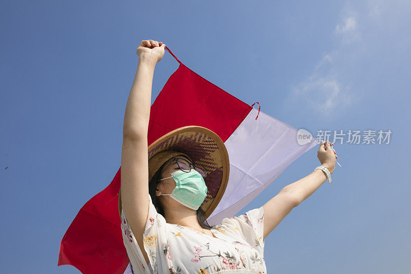 印度尼西亚农民庆祝独立日