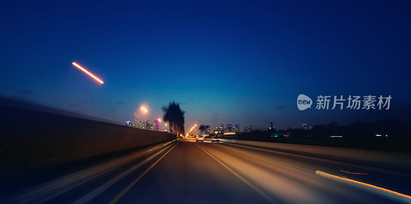 夜景迈阿密彩色灯光