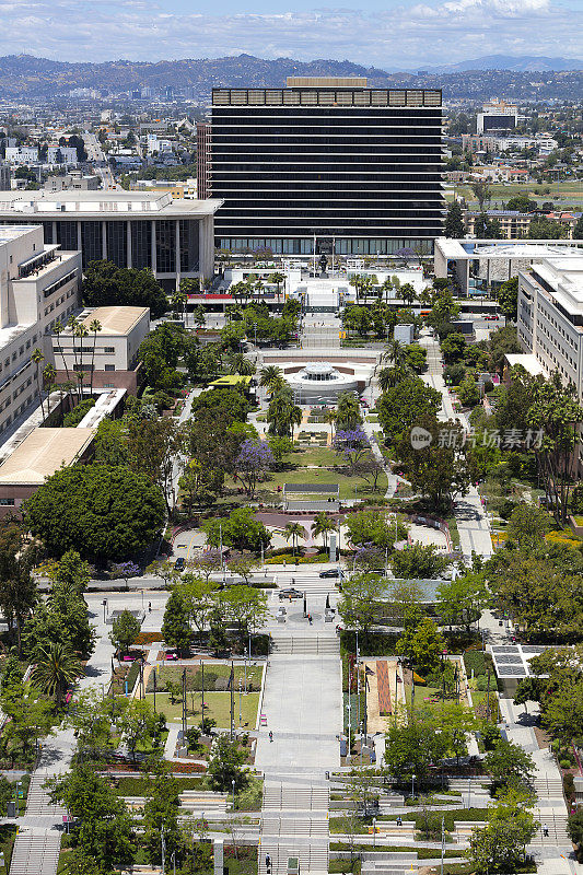 加州洛杉矶市民中心的大公园