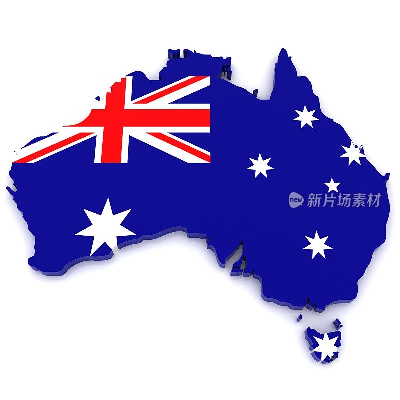 澳大利亚国旗地图