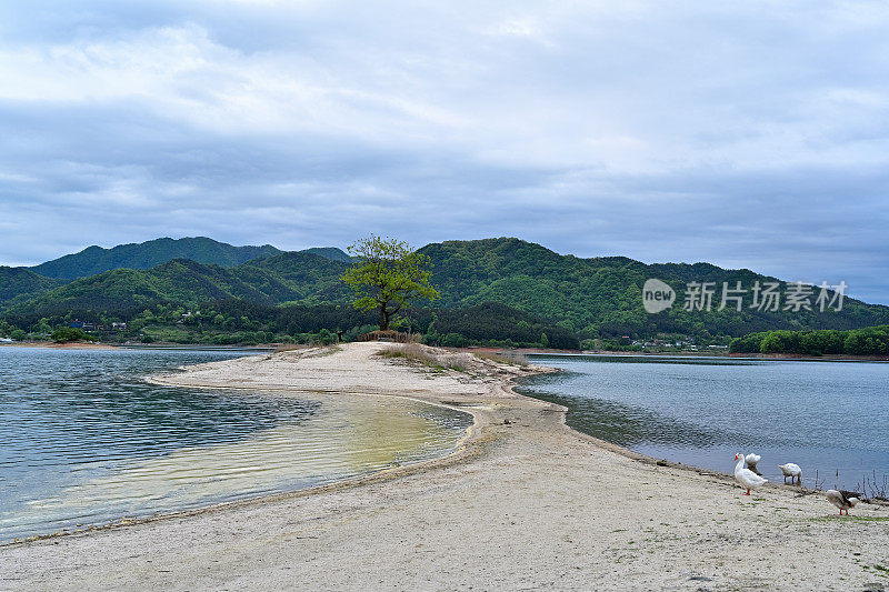 去湖边小岛的路