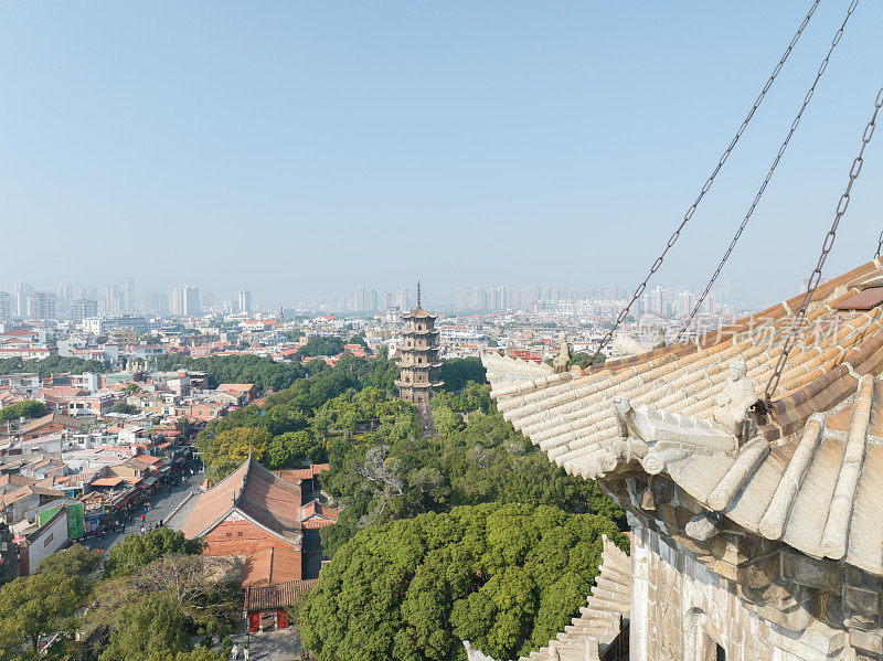 中国泉州开元寺的古塔