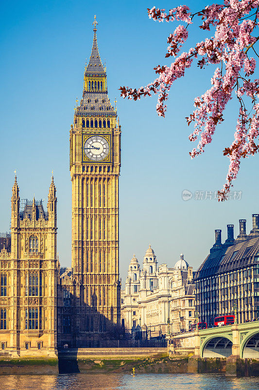 春天伦敦的大本钟