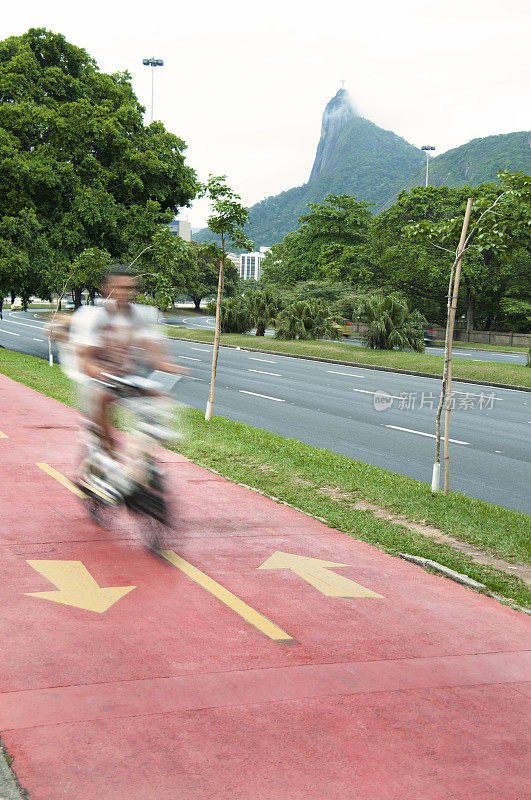 骑自行车的人，里约热内卢，巴西，南美洲。
