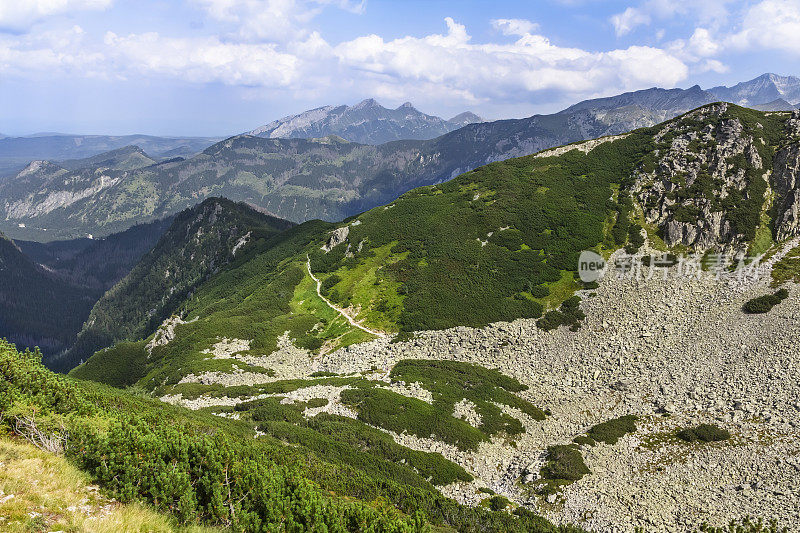 夏季塔特拉山脉景观