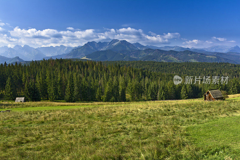 夏季塔特拉山脉景观