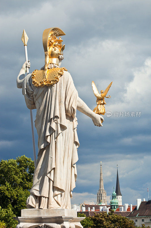 奥地利维也纳的雅典娜雕像