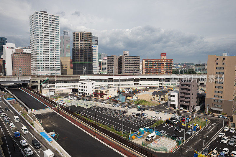 日本仙台的城市景观