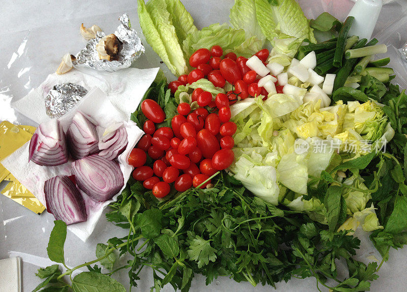 土耳其安卡拉的新鲜蔬菜沙拉