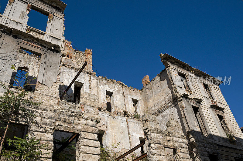 波斯尼亚和黑塞哥维那的莫斯塔尔废墟