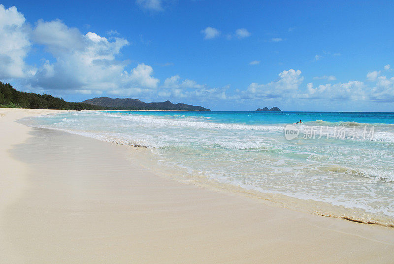 Waimanalo海滩,瓦胡岛。