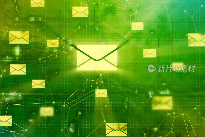 未来的安全邮件连接背景