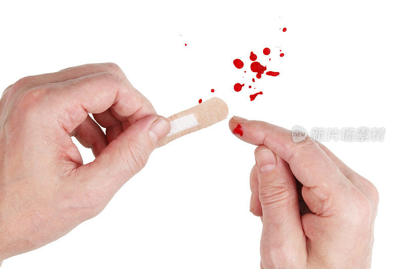 如果你的手指被割破了血流不止，你需要使用创可贴。
