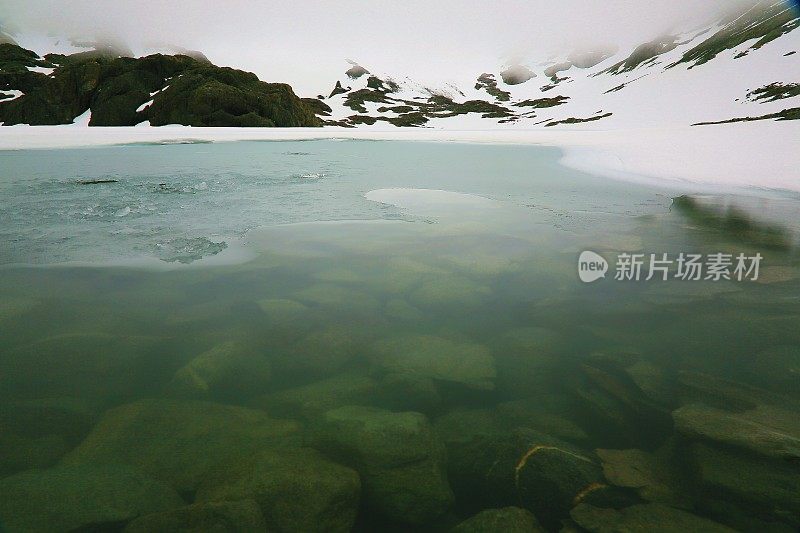 冰川和冰湖，安第斯山脉景观，乌斯怀亚-火地岛，阿根廷