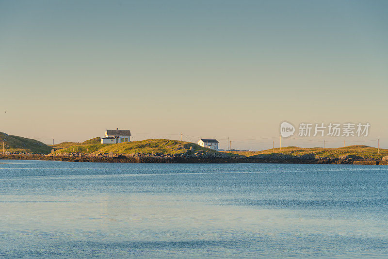 挪威罗浮敦群岛全景，日落美景