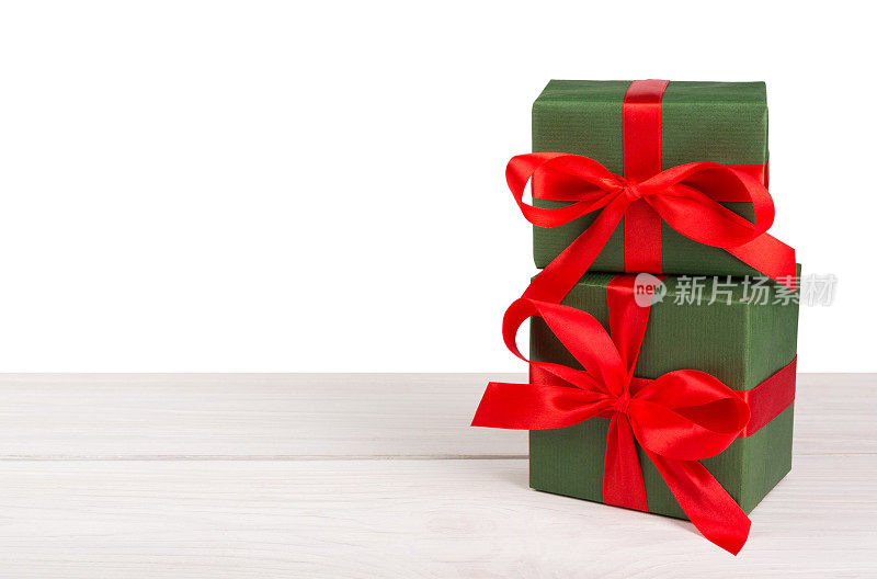 生日节日礼品盒包装纸上的白色木材