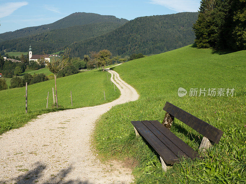 德国巴伐利亚阿尔卑斯山的徒步旅行路线