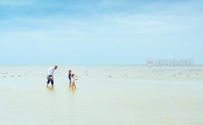 海景和爸爸