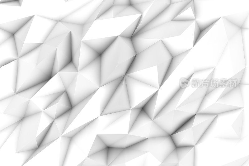 3D抽象三角形形状，多边形背景