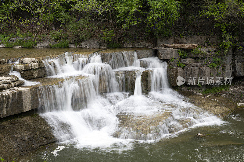 Taughannock瀑布州立公园的瀑布